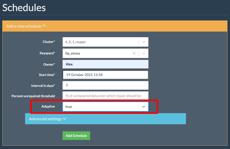 Adaptive Schedules Adaptive Schedules